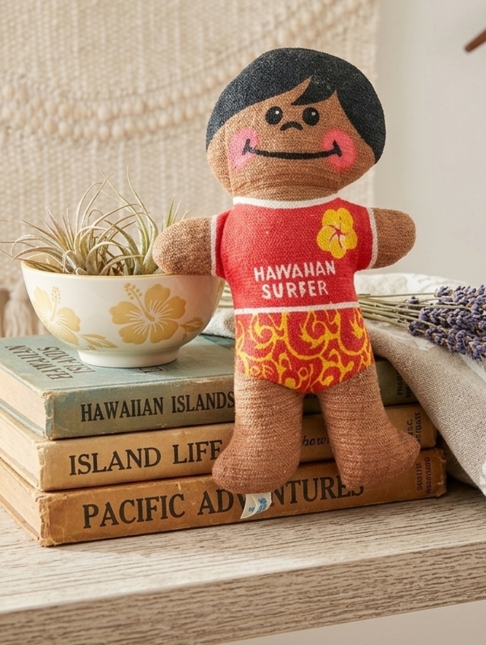 Hawaiian Surfer Plush Toy Vintage